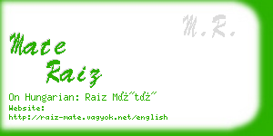 mate raiz business card